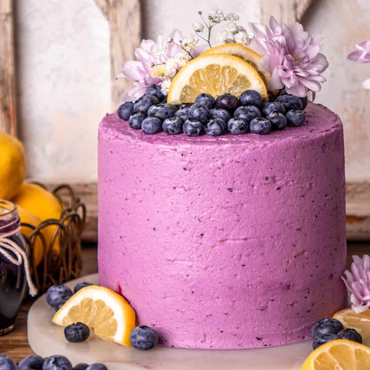 Blueberry Cake Background