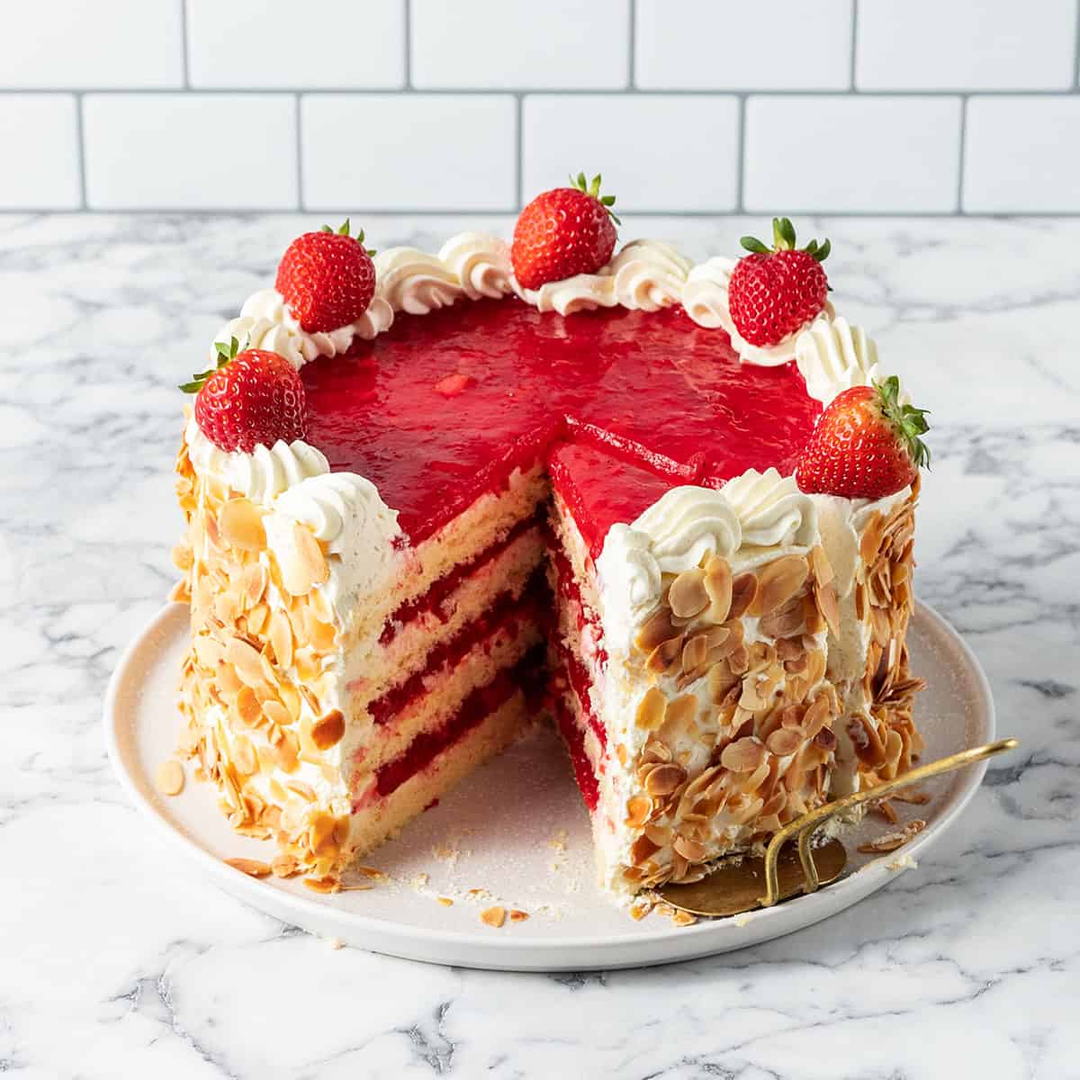 Strawberry Cake Background