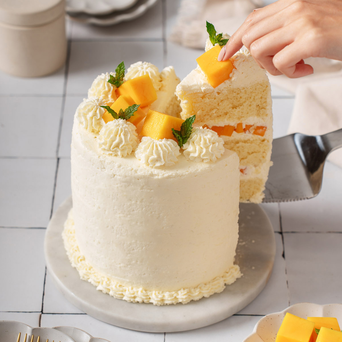 Mango Cake Background